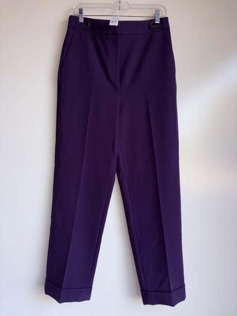NWT Ann Taylor High Rise Straight Leg Pants size 8 Purple